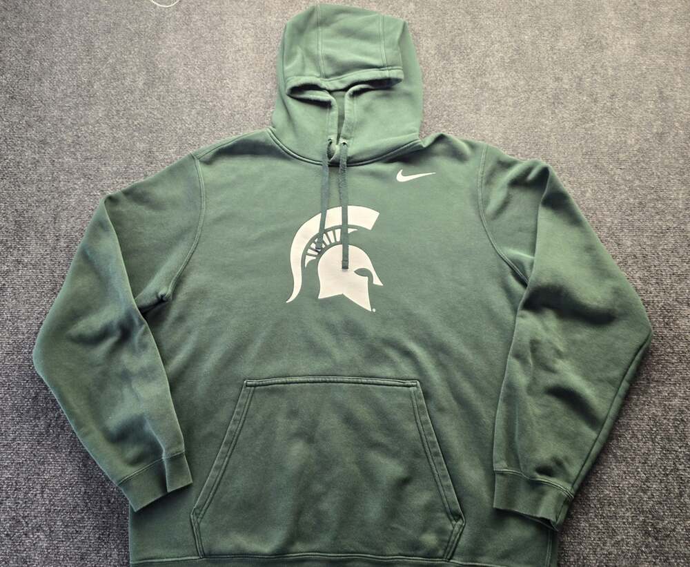 Michigan State Spartans Nike Green Hoodie Mens XL Sweatshirt NCAA Football